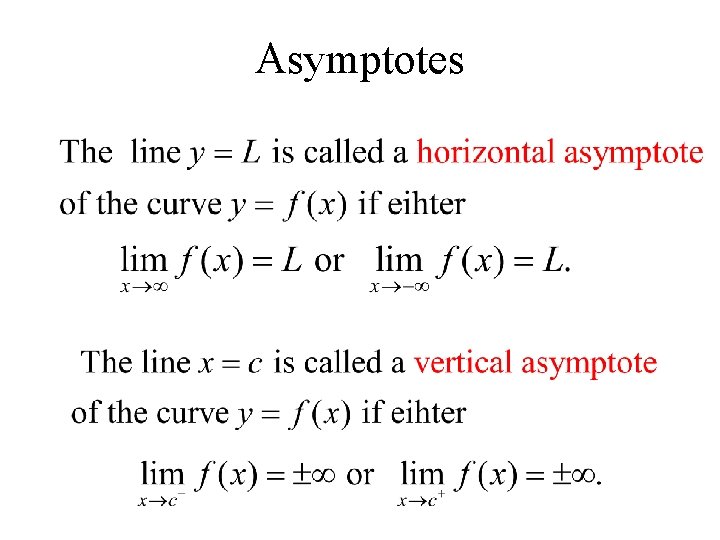 Asymptotes 