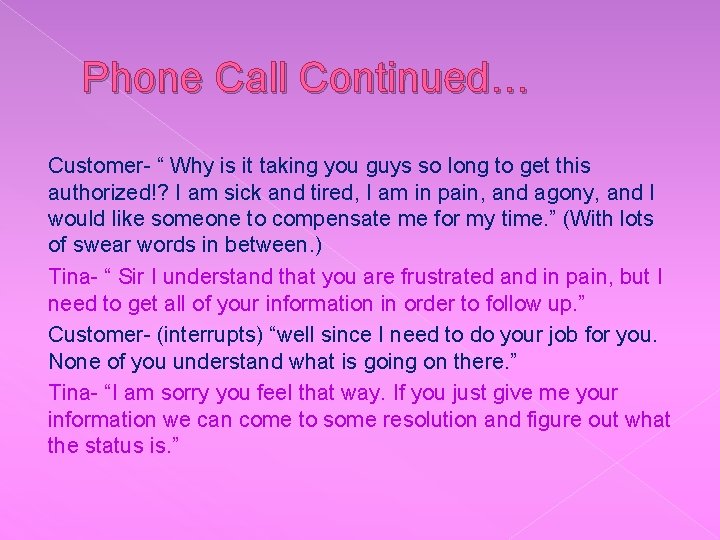 Customer Dialog Layne Cran Types of Customers and