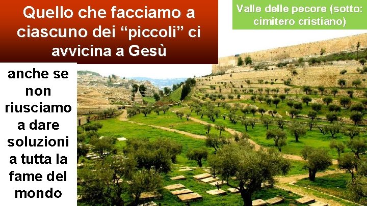 Quello che facciamo a ciascuno dei “piccoli” ci avvicina a Gesù anche se non