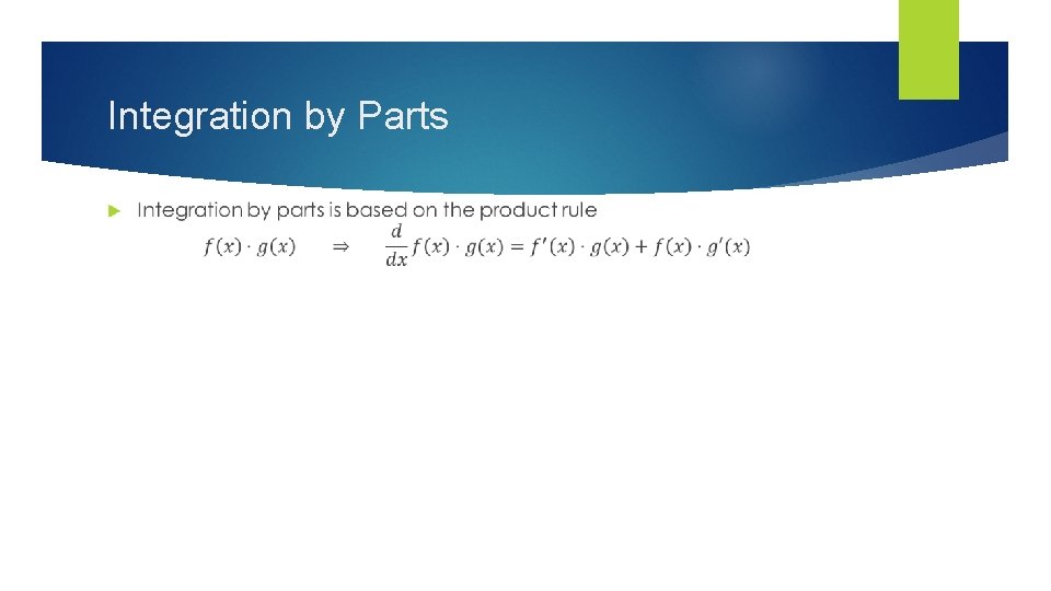 Integration by Parts 
