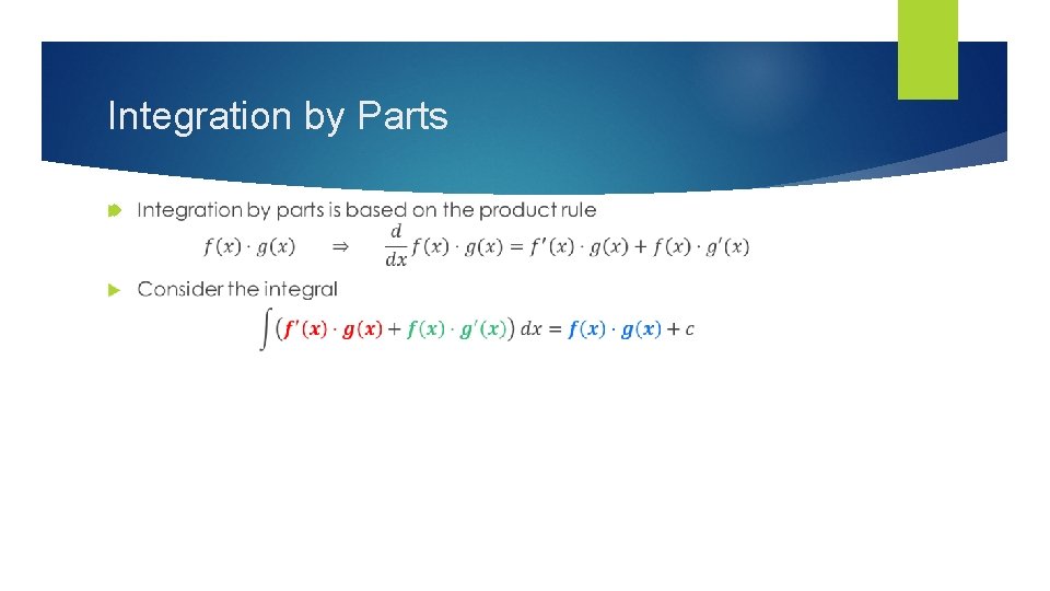 Integration by Parts 