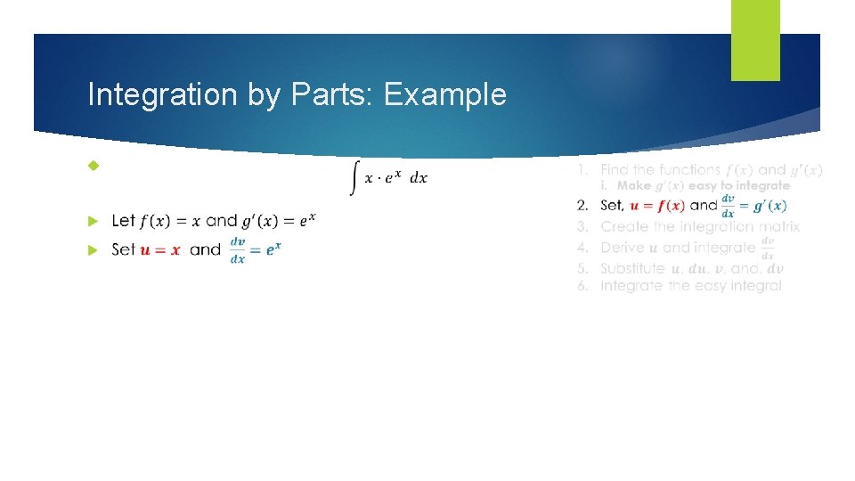 Integration by Parts: Example 