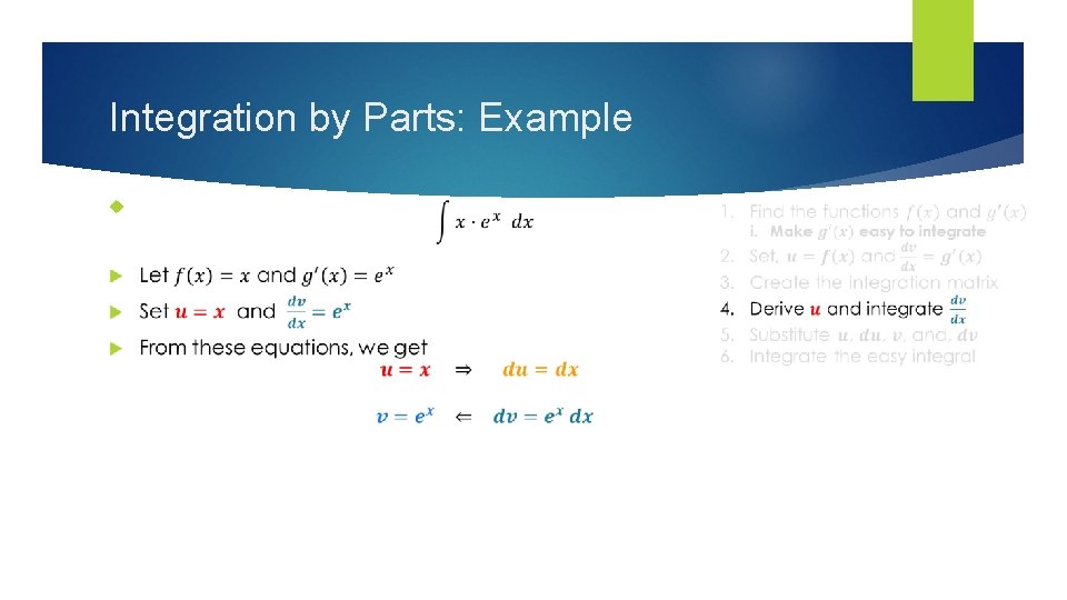 Integration by Parts: Example 