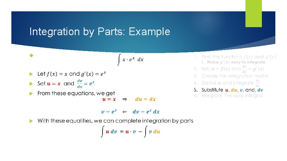 Integration by Parts: Example 
