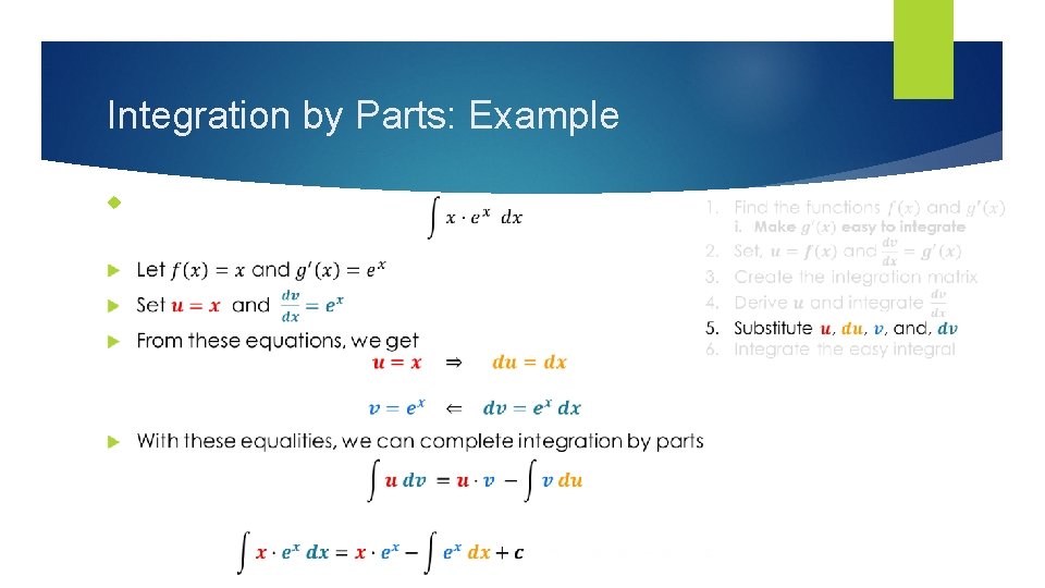 Integration by Parts: Example 