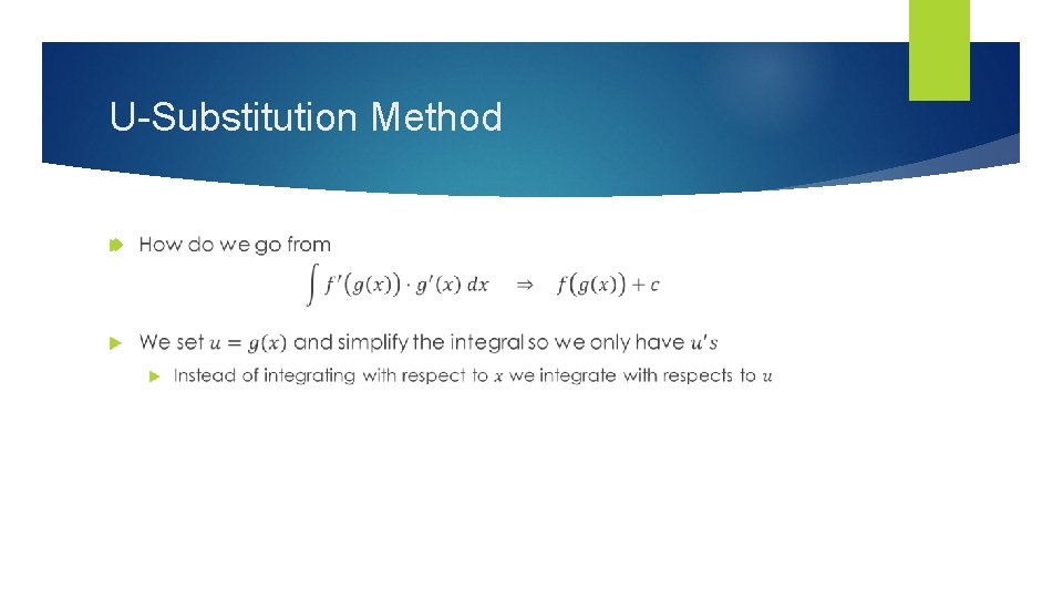 U-Substitution Method 