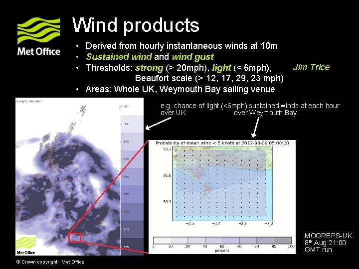 Wind products • Derived from hourly instantaneous winds at 10 m • Sustained wind