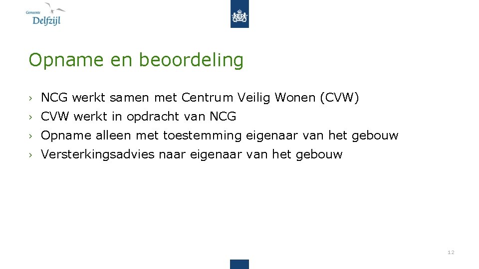 Opname en beoordeling › NCG werkt samen met Centrum Veilig Wonen (CVW) › CVW