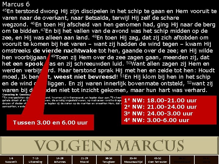 Marcus 6 45 En terstond dwong Hij zijn discipelen in het schip te gaan