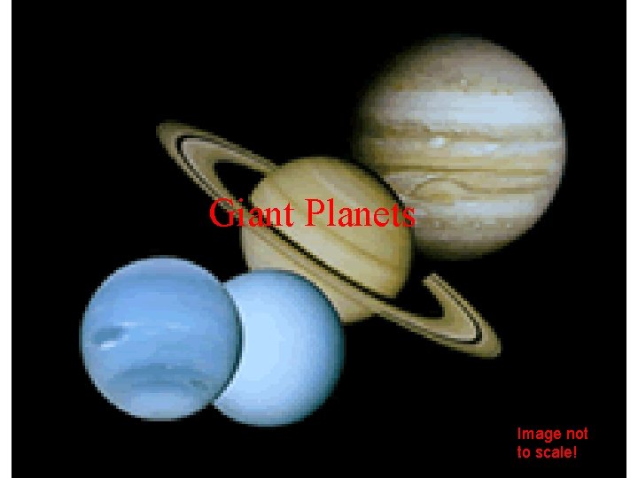 Giant Planets Image not to scale! 