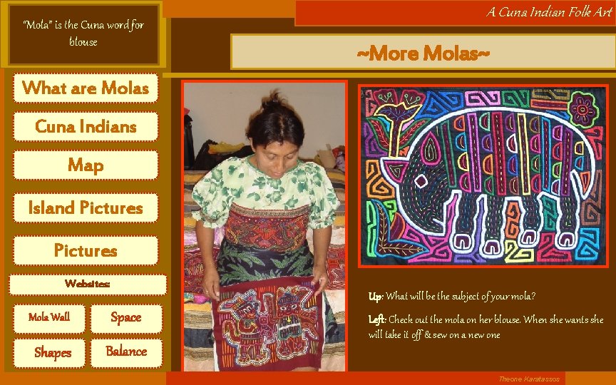 “Mola” is the Cuna word for blouse A Cuna Indian Folk Art ~More Molas~