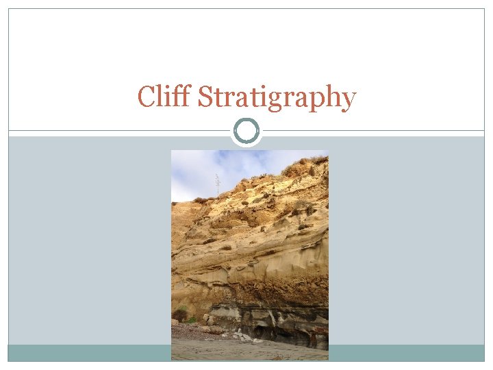 Cliff Stratigraphy 