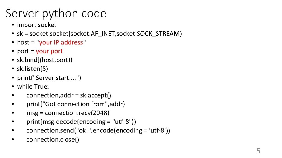 TCP Socket Programming Presenter Nicole 1 Outline What