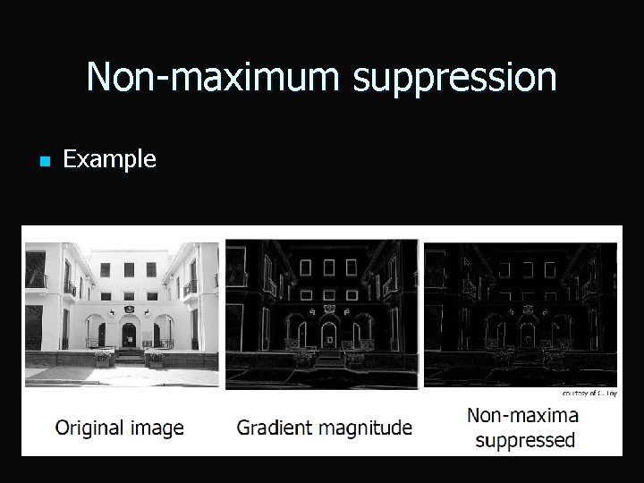 Non-maximum suppression n Example 