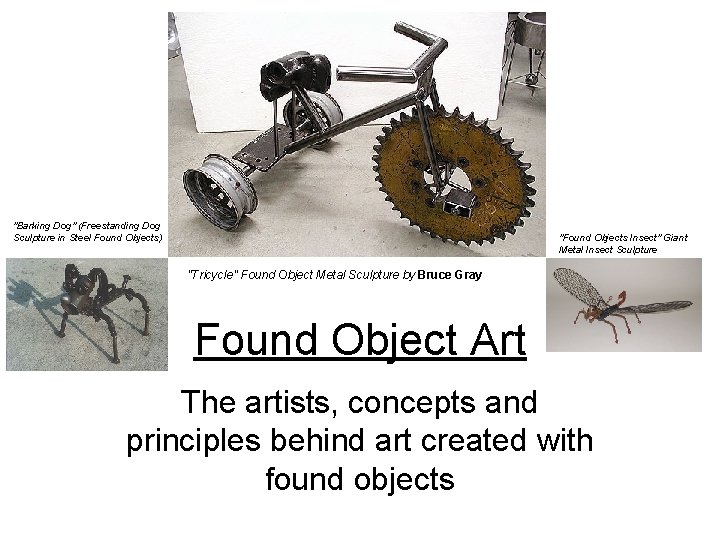 "Barking Dog" (Freestanding Dog Sculpture in Steel Found Objects) "Found Objects Insect" Giant Metal