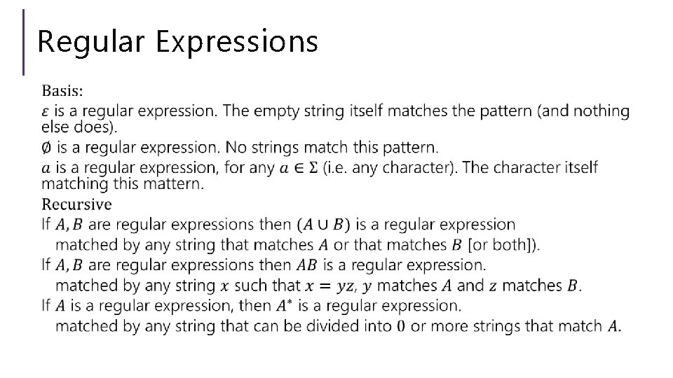 Regular Expressions 