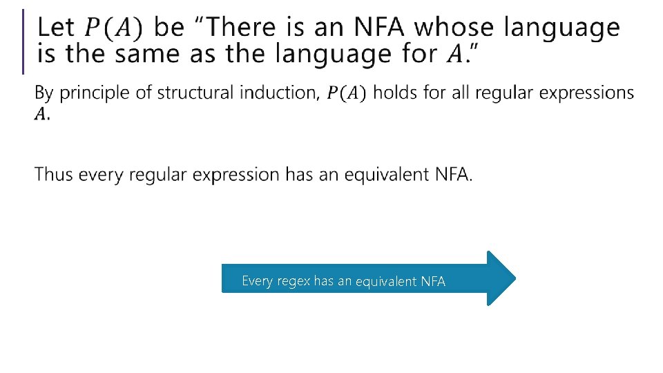 Every regex has an equivalent NFA 