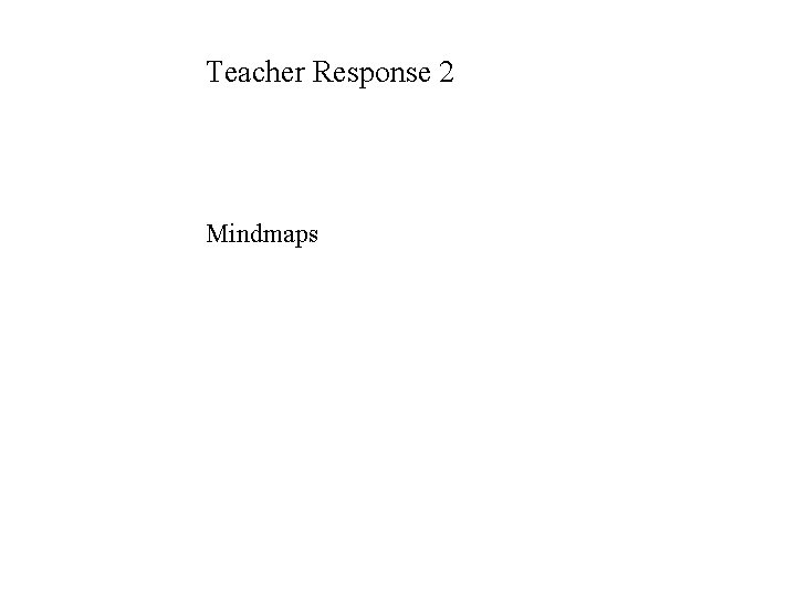 Teacher Response 2 Mindmaps 