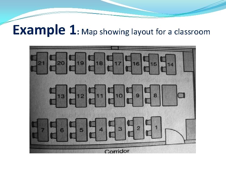 Example 1: Map showing layout for a classroom 