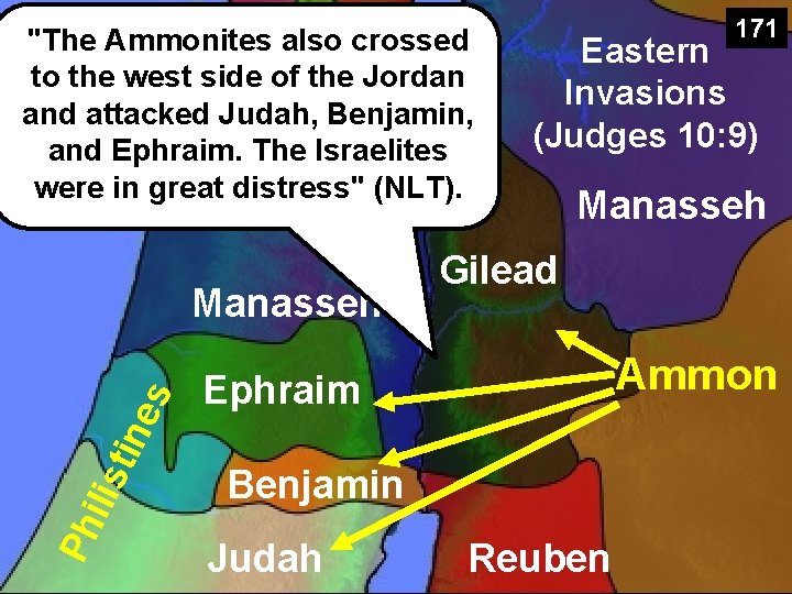 "The Ammonites also crossed Zebulun to the west side of the Jordan Issachar and