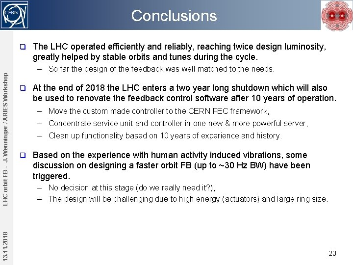 Lhc Orbit Fb J Wenninger Aries Workshop 13