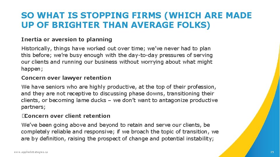 SO WHAT IS STOPPING FIRMS (WHICH ARE MADE UP OF BRIGHTER THAN AVERAGE FOLKS)