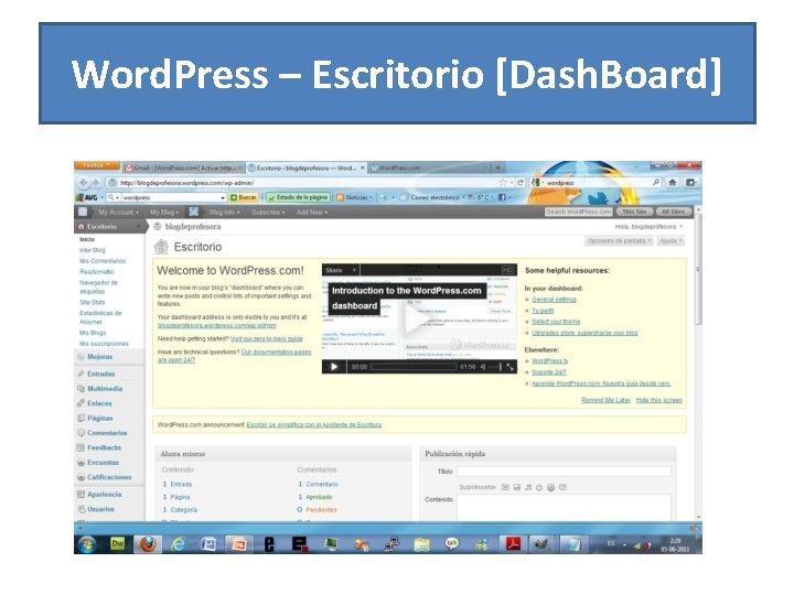 Word. Press – Escritorio [Dash. Board] 