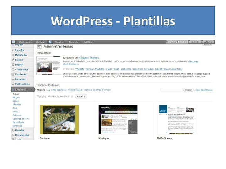 Word. Press - Plantillas 