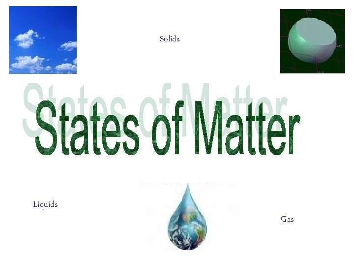 Solids Liquids Gas 