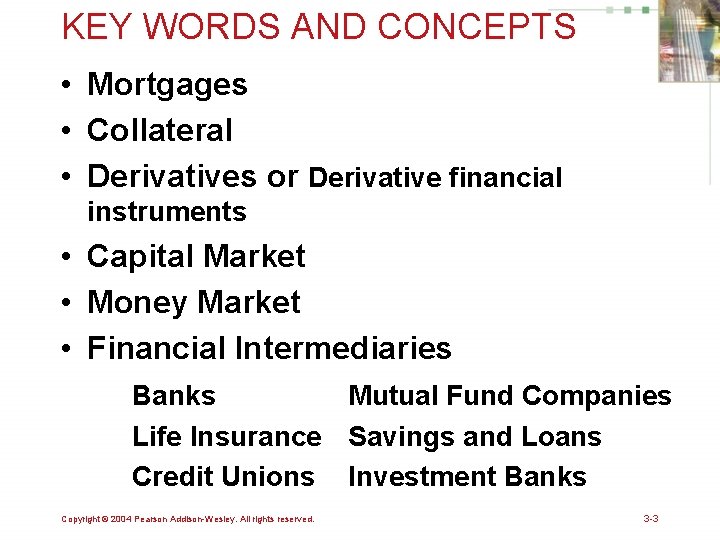 KEY WORDS AND CONCEPTS • Mortgages • Collateral • Derivatives or Derivative financial instruments