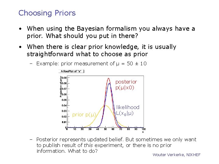 Choosing Priors • When using the Bayesian formalism you always have a prior. What