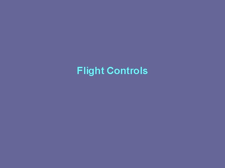 Flight Controls 