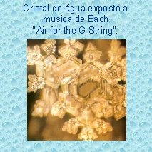 Cristal de água exposto a musica de Bach “Air for the G String”. 