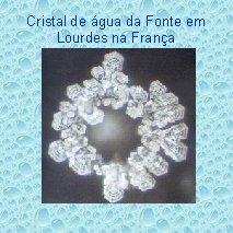 Cristal de água da Fonte em Lourdes na França 