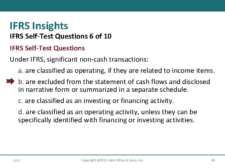 IFRS Insights IFRS Self-Test Questions 6 of 10 IFRS Self-Test Questions Under IFRS, significant