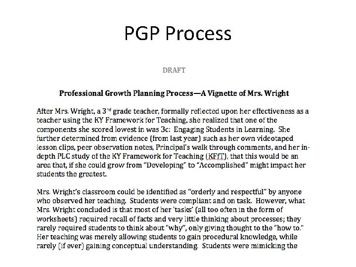 PGP Process • Vignette 