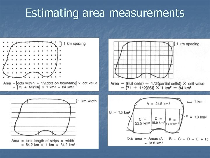 Estimating area measurements 