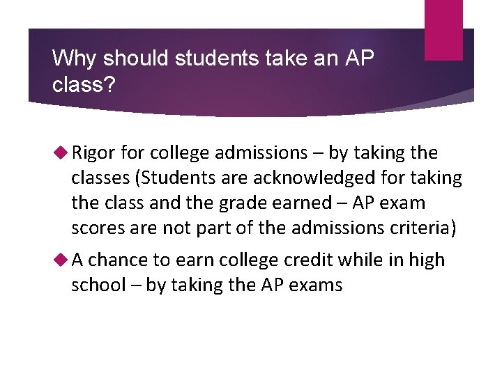 Why should students take an AP class? Rigor for college admissions – by taking