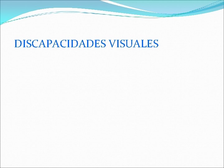 DISCAPACIDADES VISUALES 