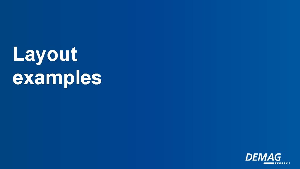 Layout examples 