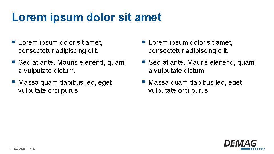 Lorem ipsum dolor sit amet, consectetur adipiscing elit. Sed at ante. Mauris eleifend, quam