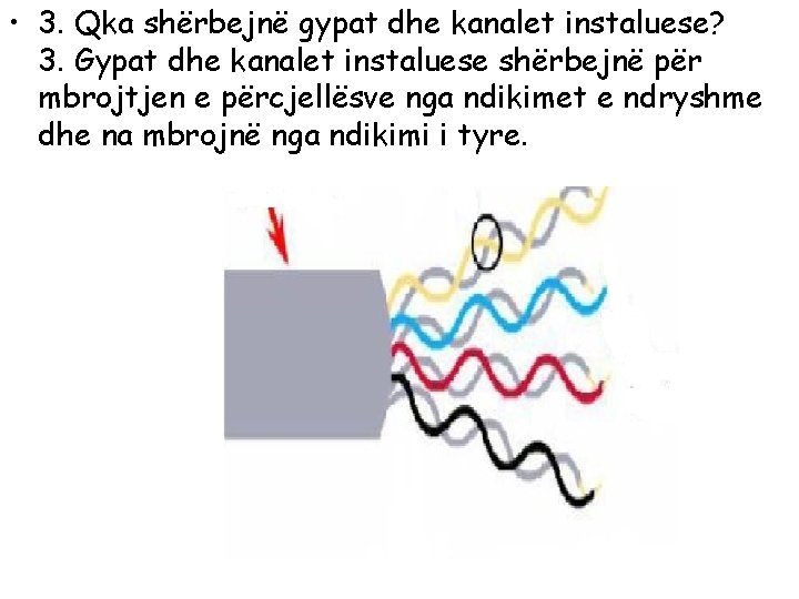  • 3. Qka shërbejnë gypat dhe kanalet instaluese? 3. Gypat dhe kanalet instaluese