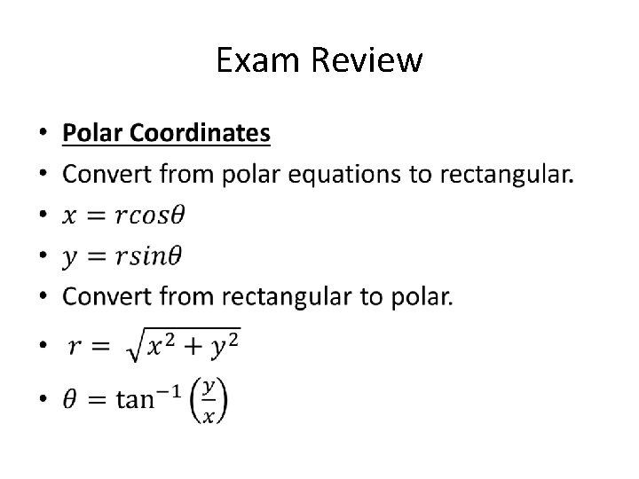 Exam Review • 