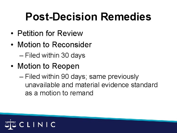 Post-Decision Remedies • Petition for Review • Motion to Reconsider – Filed within 30