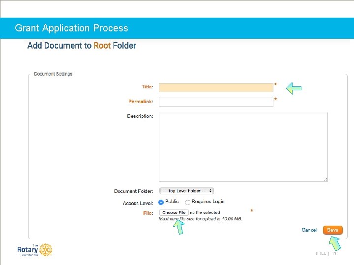 Grant Application Process TITLE | 11 