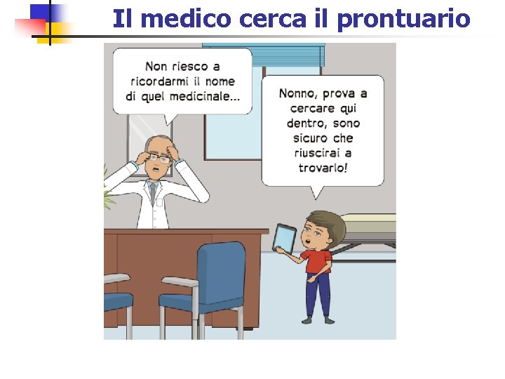 Il medico cerca il prontuario 