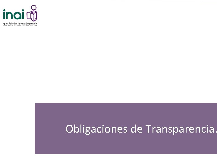 Obligaciones de Transparencia 