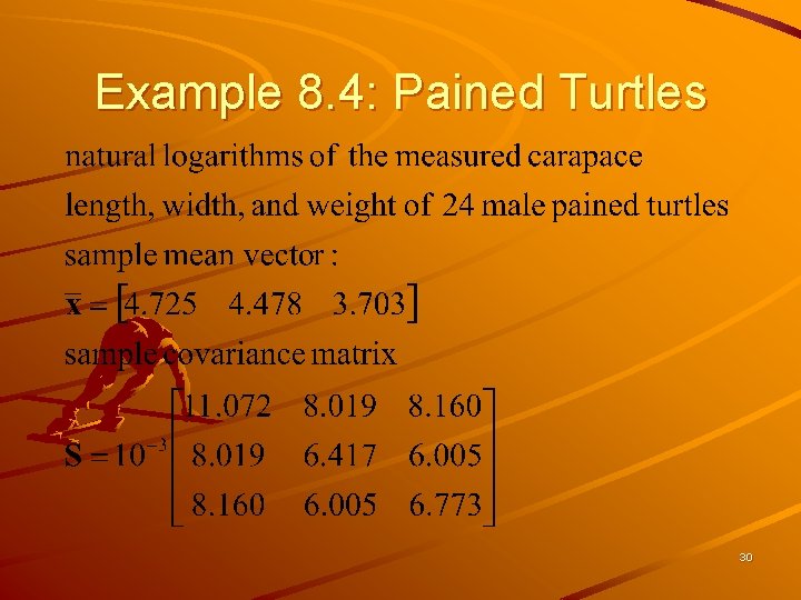 Example 8. 4: Pained Turtles 30 