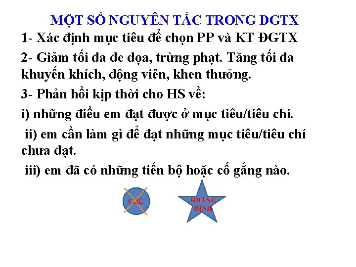 MỘT SỐ NGUYÊN TẮC TRONG ĐGTX 1 - Xác định mục tiêu để chọn