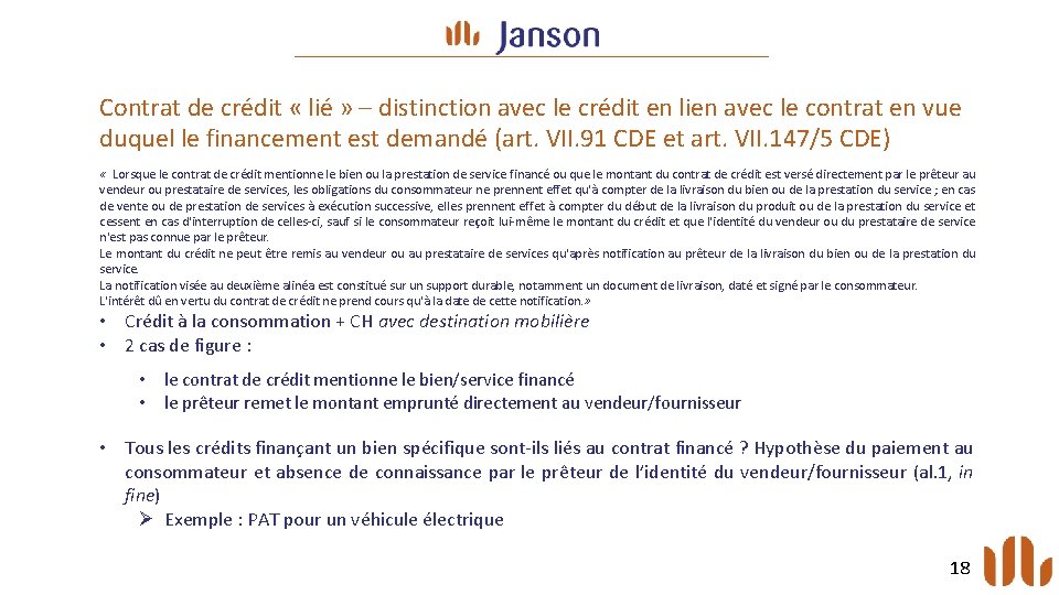 Contrat de crédit « lié » – distinction avec le crédit en lien avec